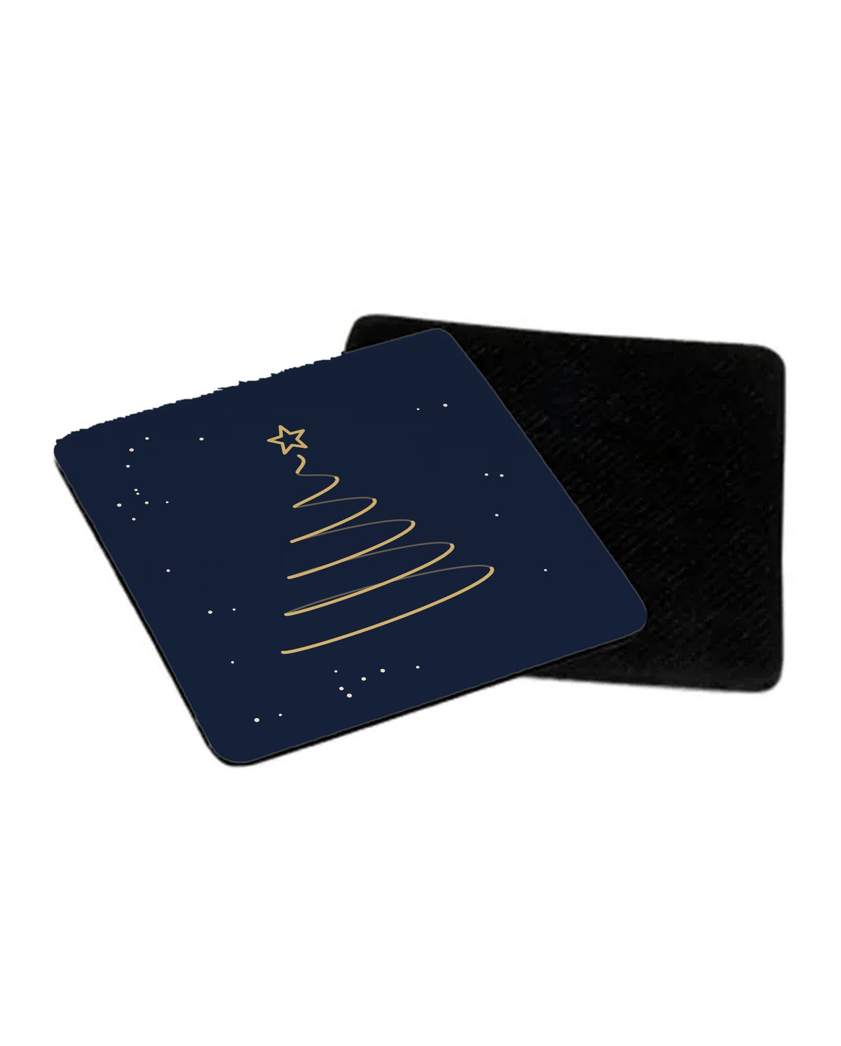 Gold Line Christmas Tree Coaster