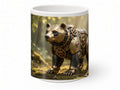 Clockwork bear mug, handmade UK gift
