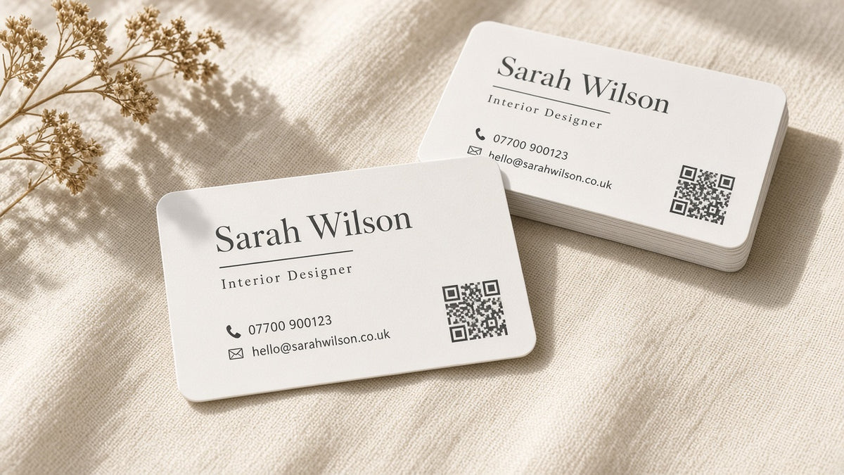 Custom metal business card printed with your own design and details