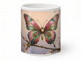 Clockwork butterfly mug, handmade UK gift