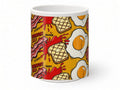 Comic pop art breakfast mug, handmade UK gift