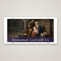 Emmanuel, God with Us metal Christmas wall plaque – front view