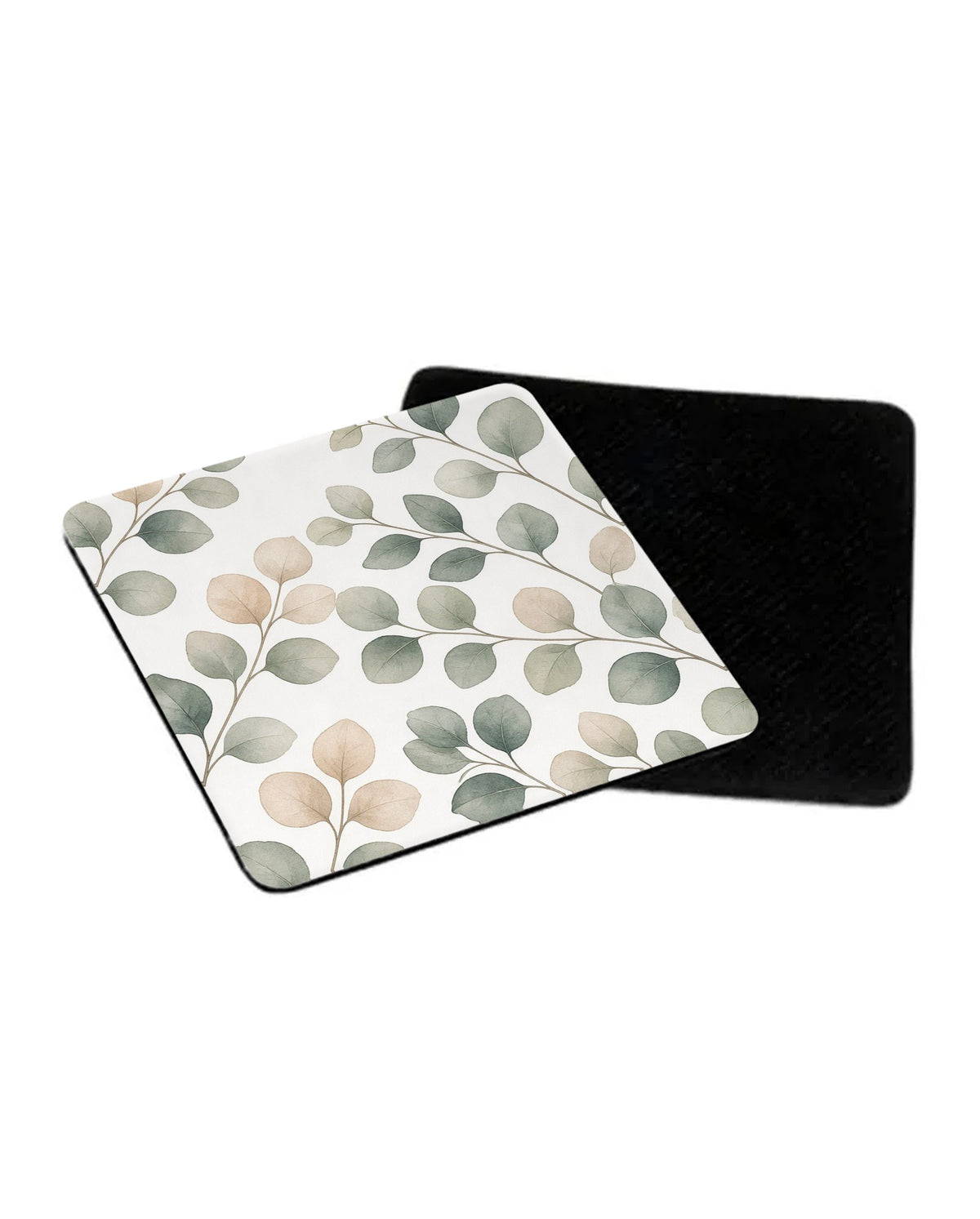 Eucalyptus Leaves coaster with rubber back