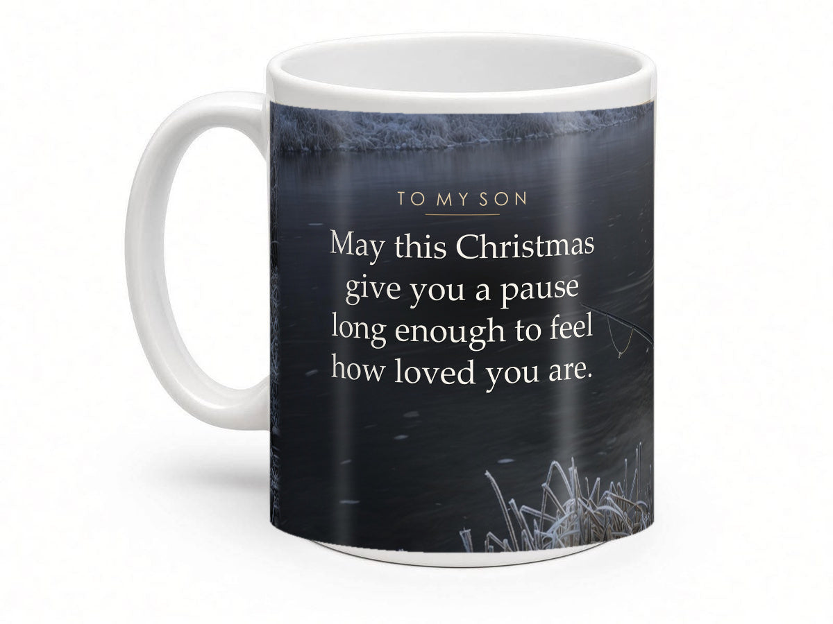 To My Son Christmas Mug – Frosty River Fishing
