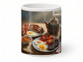 Full english breakfast mug, handmade UK gift