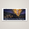 Glory to God in the Highest metal Christmas wall plaque – front view
