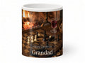 Happy Christmas Grandad Mug – Fireside Chess – front view