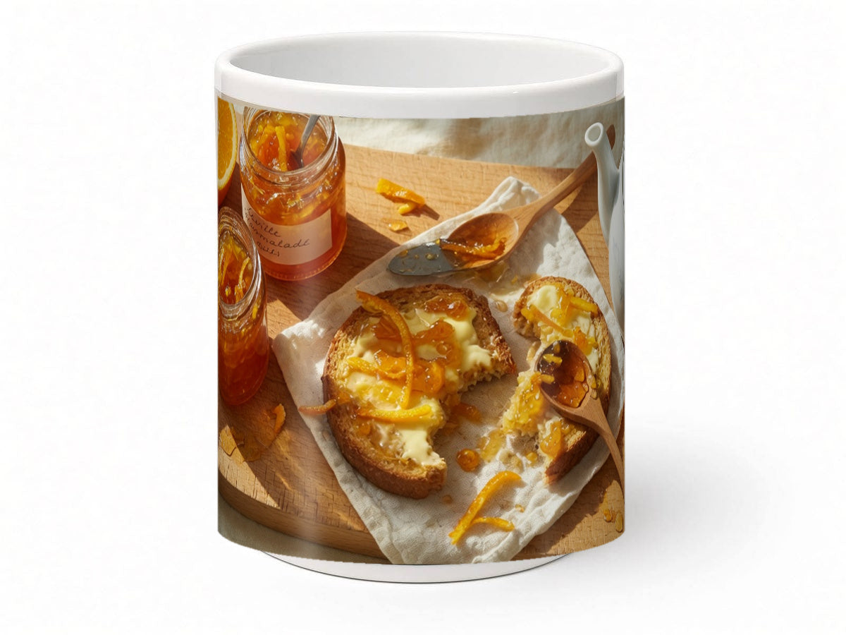 Seville marmalade breakfast mug, handmade UK gift