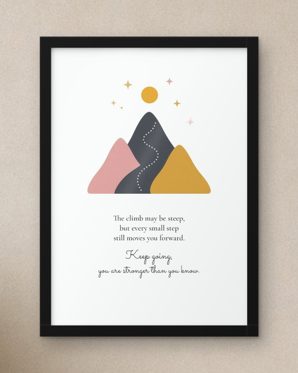 Keep Going Framed Print