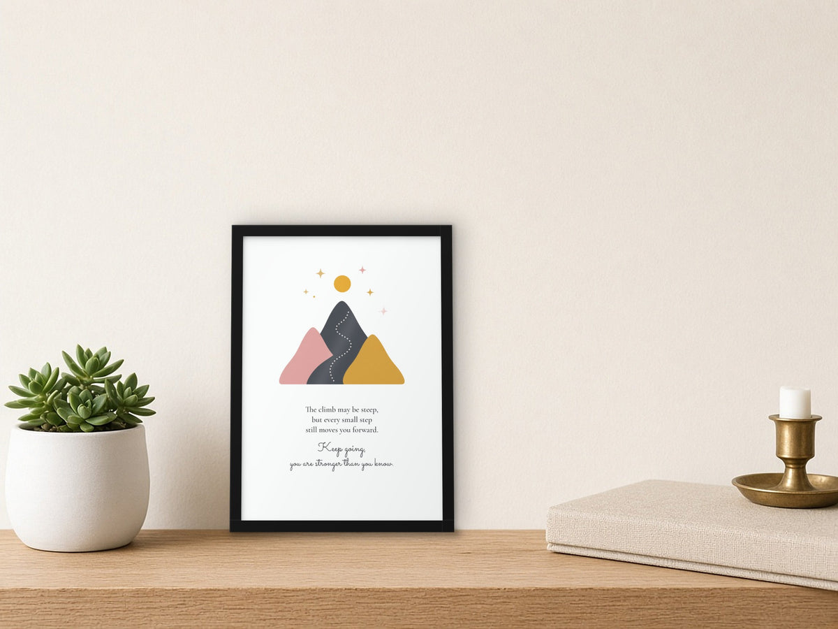 Keep Going Framed Print