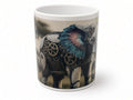 Clockwork elephant mug, handmade UK gift