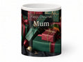 Happy Christmas Mum Mug – Wrapped Presents – front view