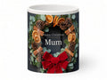 Happy Christmas Mum Mug – Orange & Cinnamon Wreath – front view