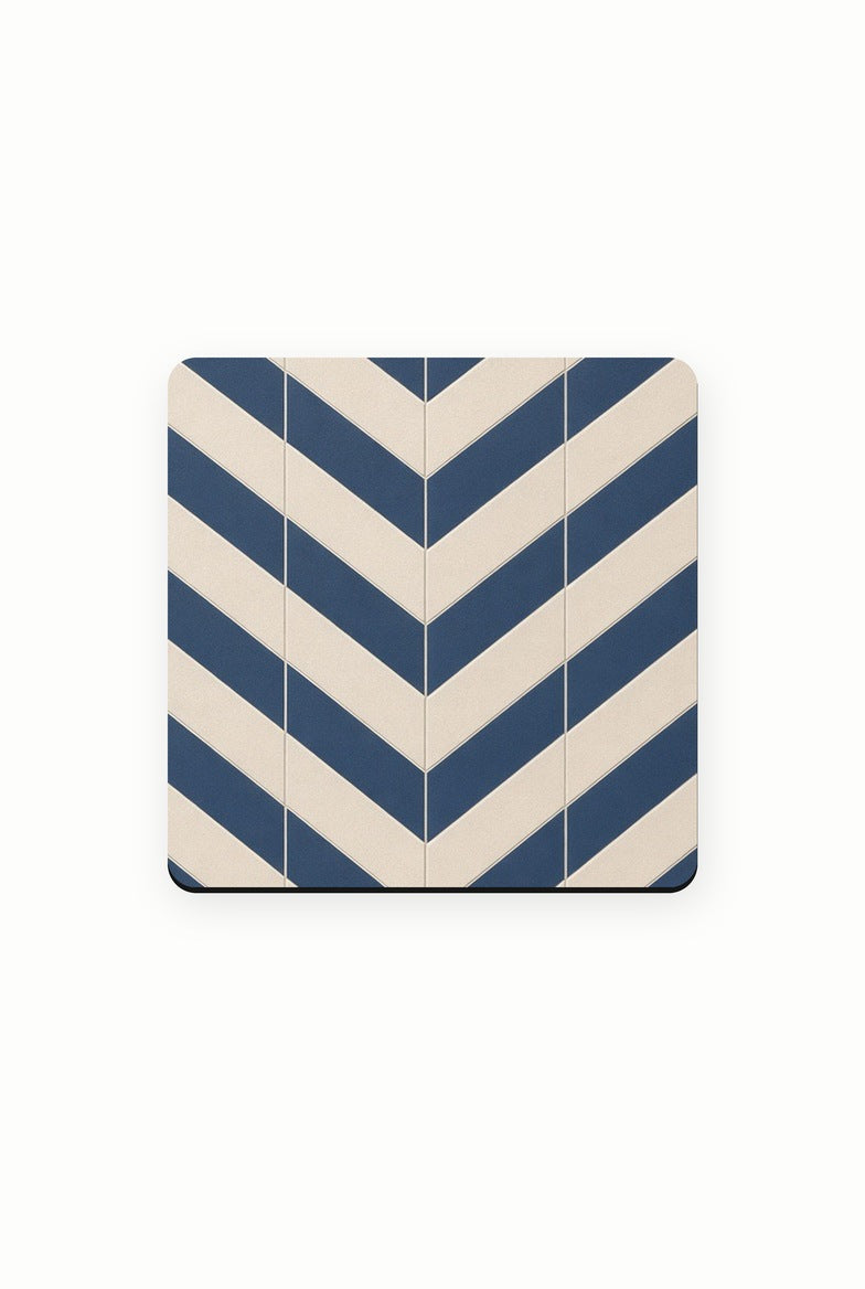 Navy Chevron Coaster