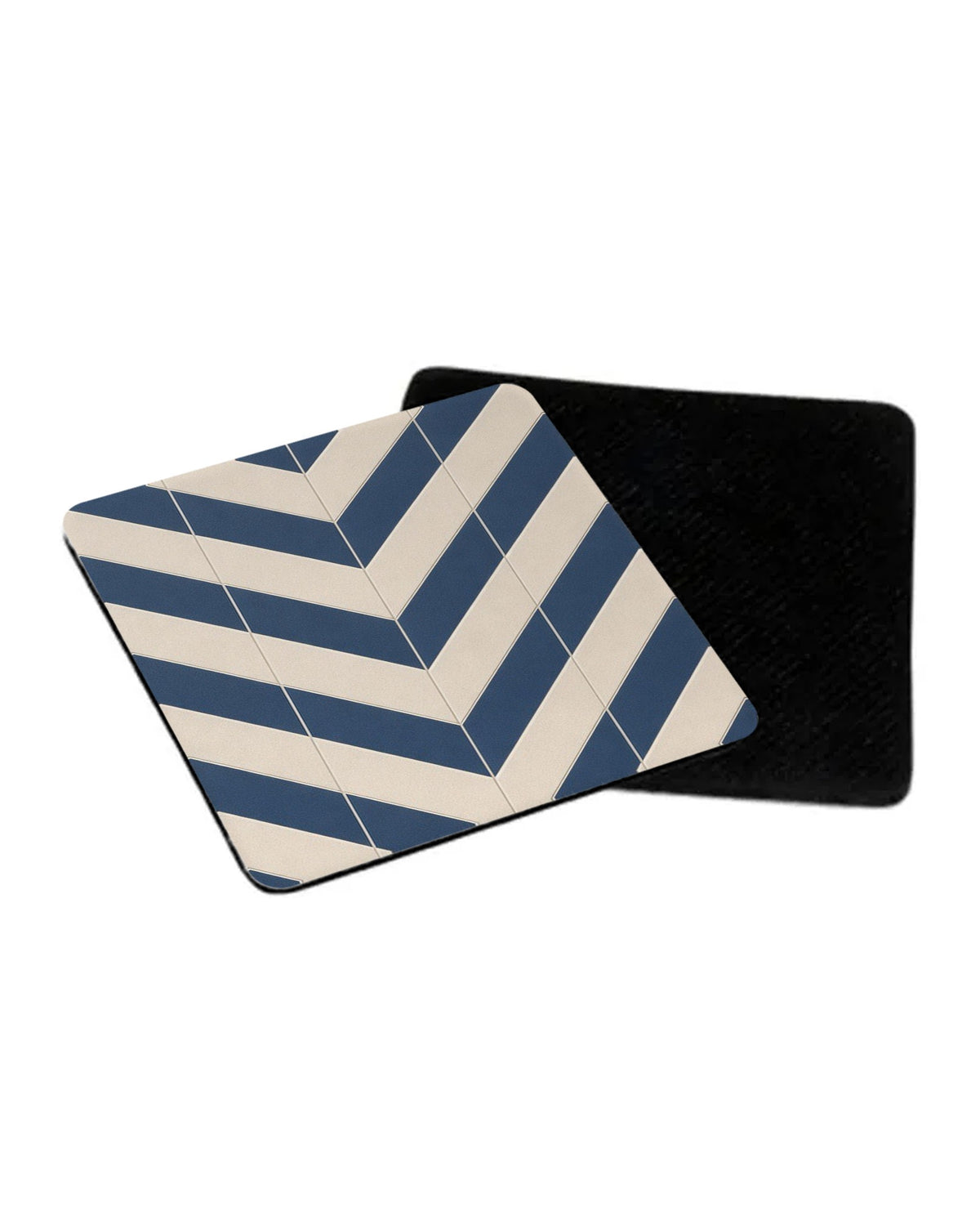 Navy Chevron Coaster