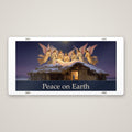 Peace on Earth metal Christmas wall plaque – front view