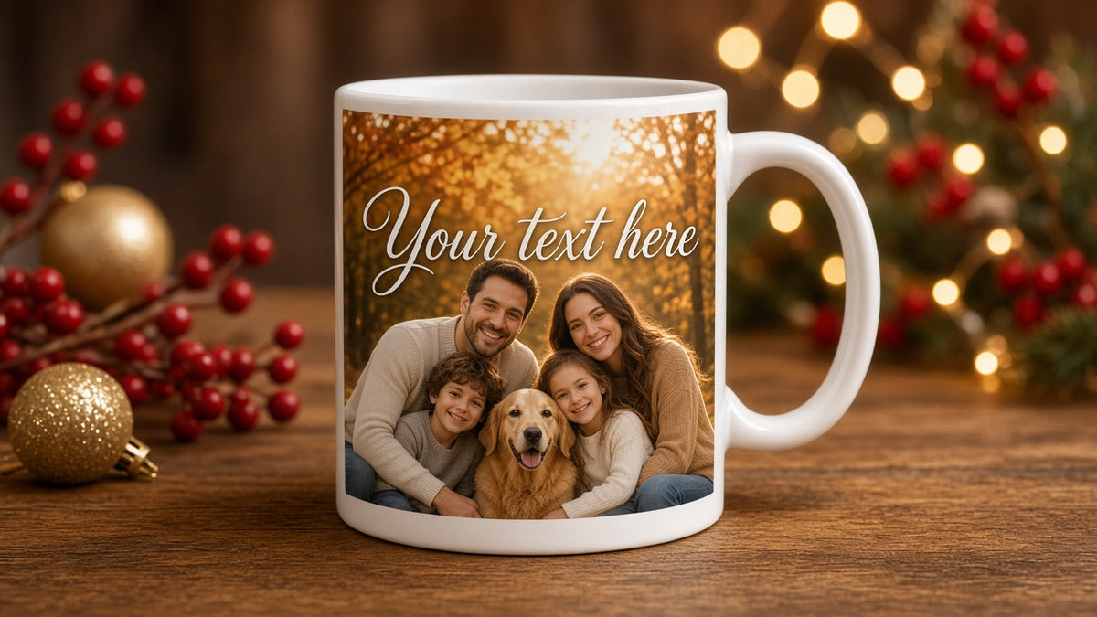 Personalised photo mug, handmade UK gift