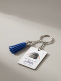 Personalised Rainbow Bridge pet memorial keyring