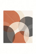 Terracotta abstract circles coaster