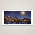 The Light of the World metal Christmas wall plaque – front view